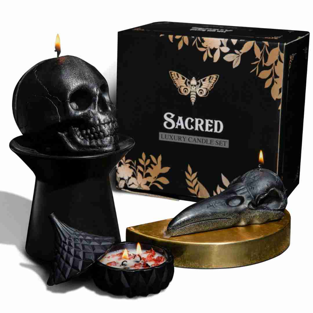 sacred-luxury-skull-candle-set with cash back rebate