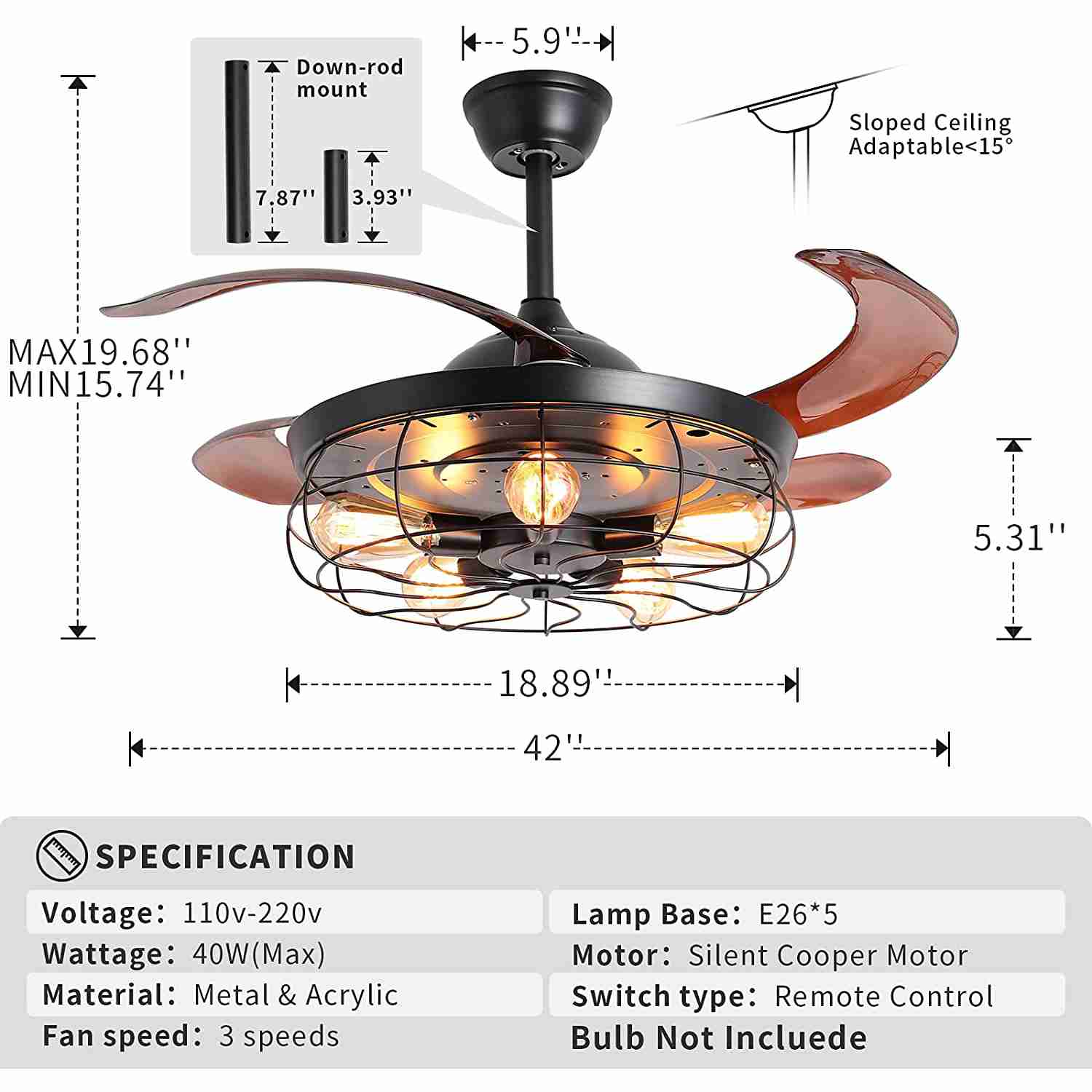 industrial-retractable-ceiling-fan with discount code