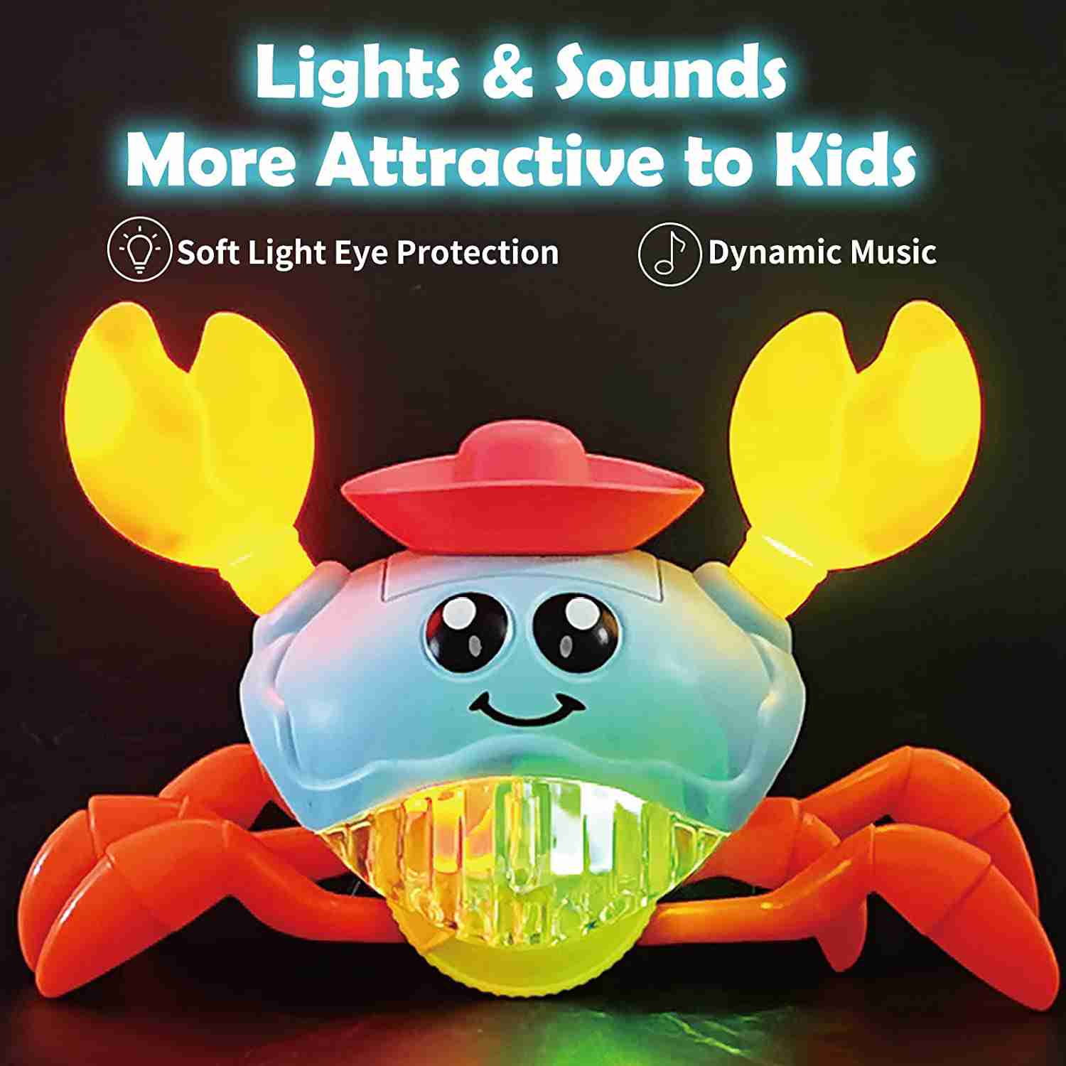 musical-crawling-crab-baby-toy for cheap