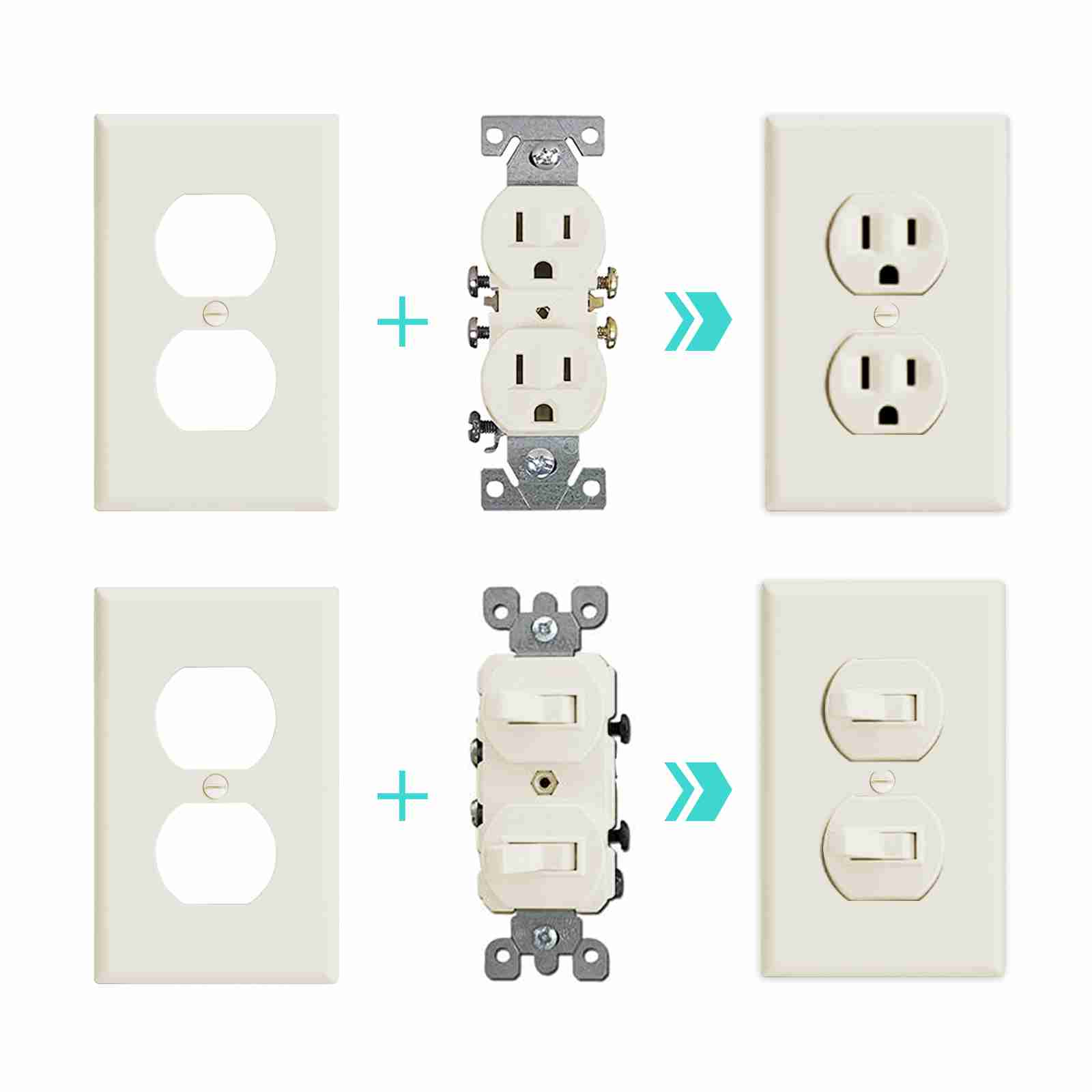 duplex-receptacle-wall-plate-standard-size-1-gang-almond for cheap