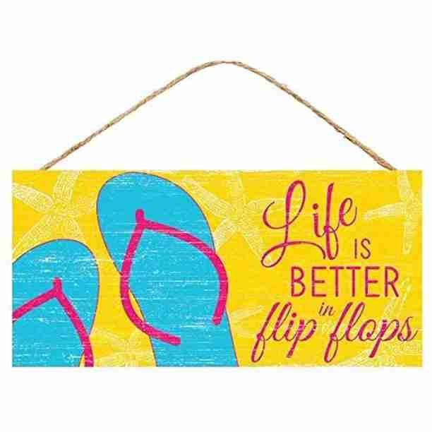 flip-flop-beach-welcome-sign-wooden-hanging-decoration-decor with cash back rebate