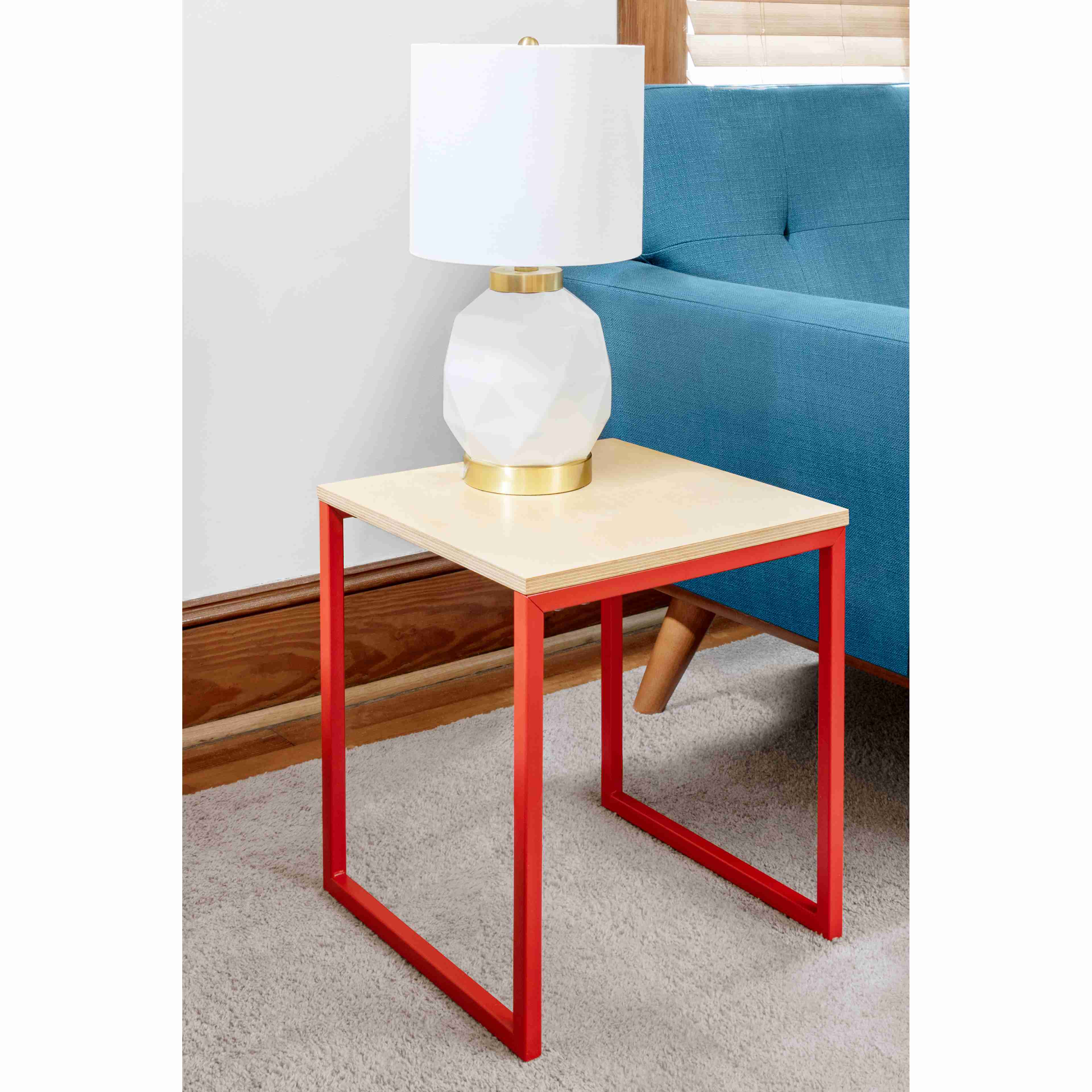 modern-side-table-mid-century-small-square-red for cheap