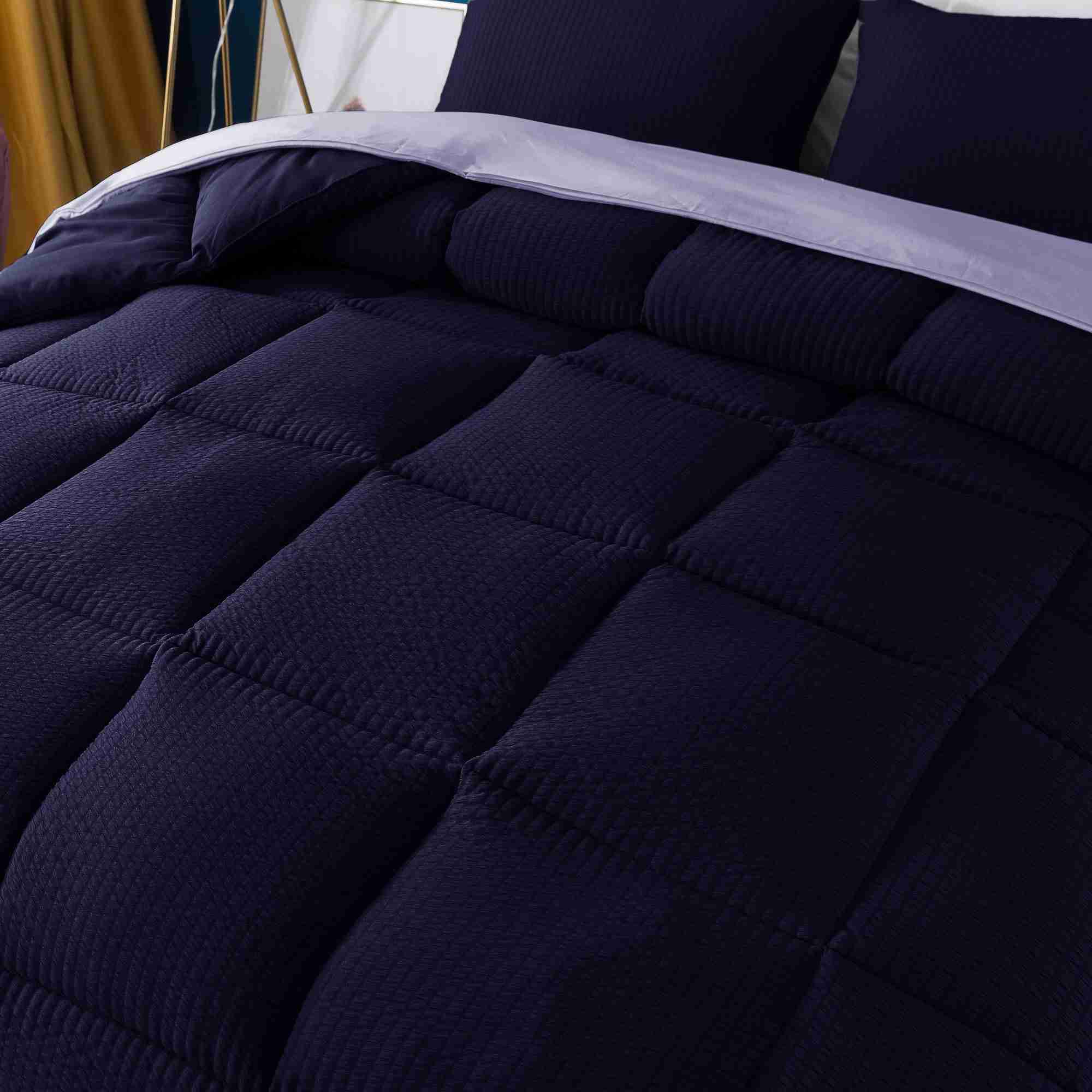 all-season-seersucker-comforter-set-king-size-cozy-soft for cheap