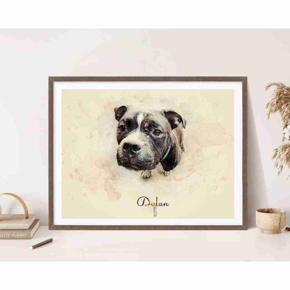 dog-pet-memorial-gift-wall-art-print-paw-animal-portrait with discount code