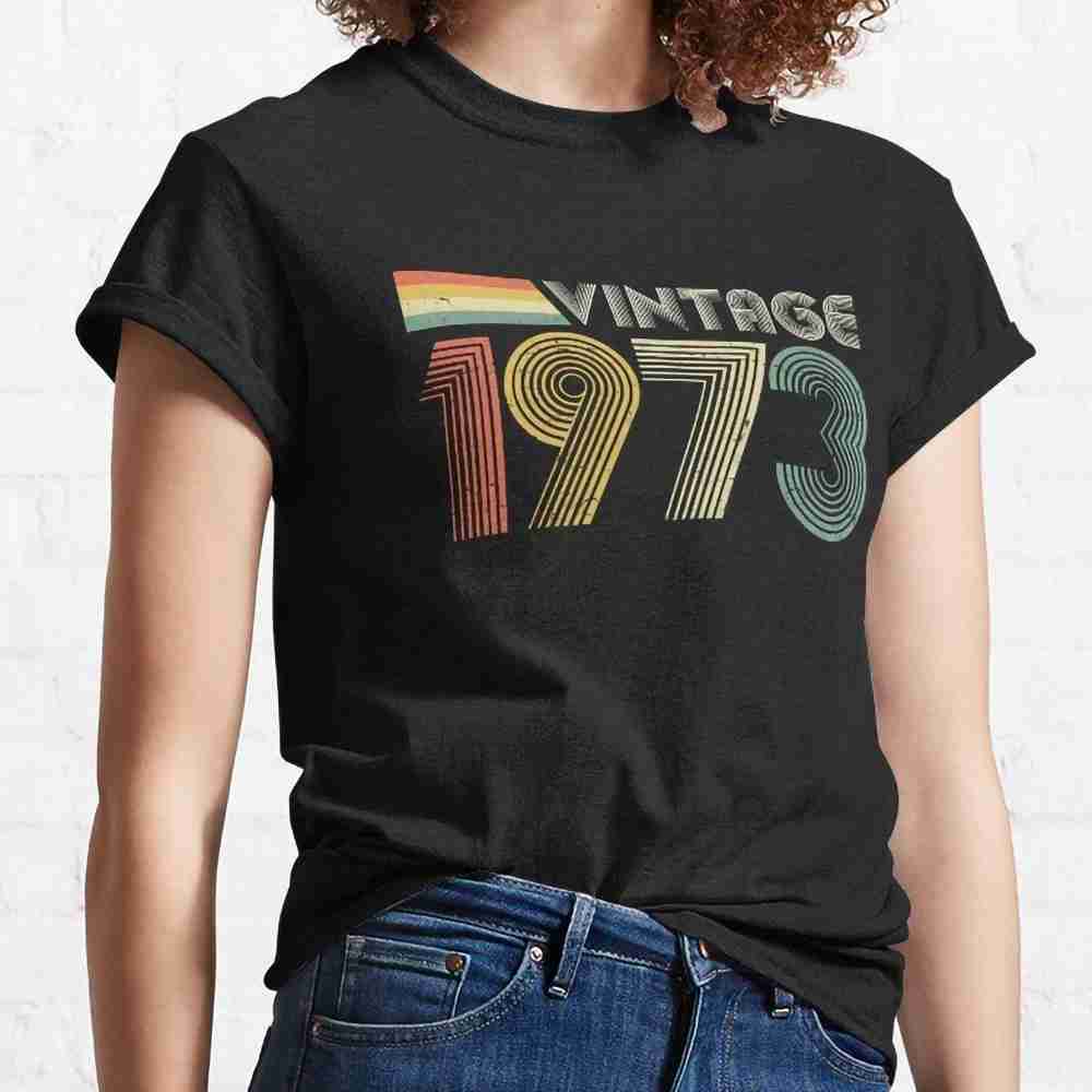 customize-vintage-1973-50th-birthday-gift-t-shirt with discount code
