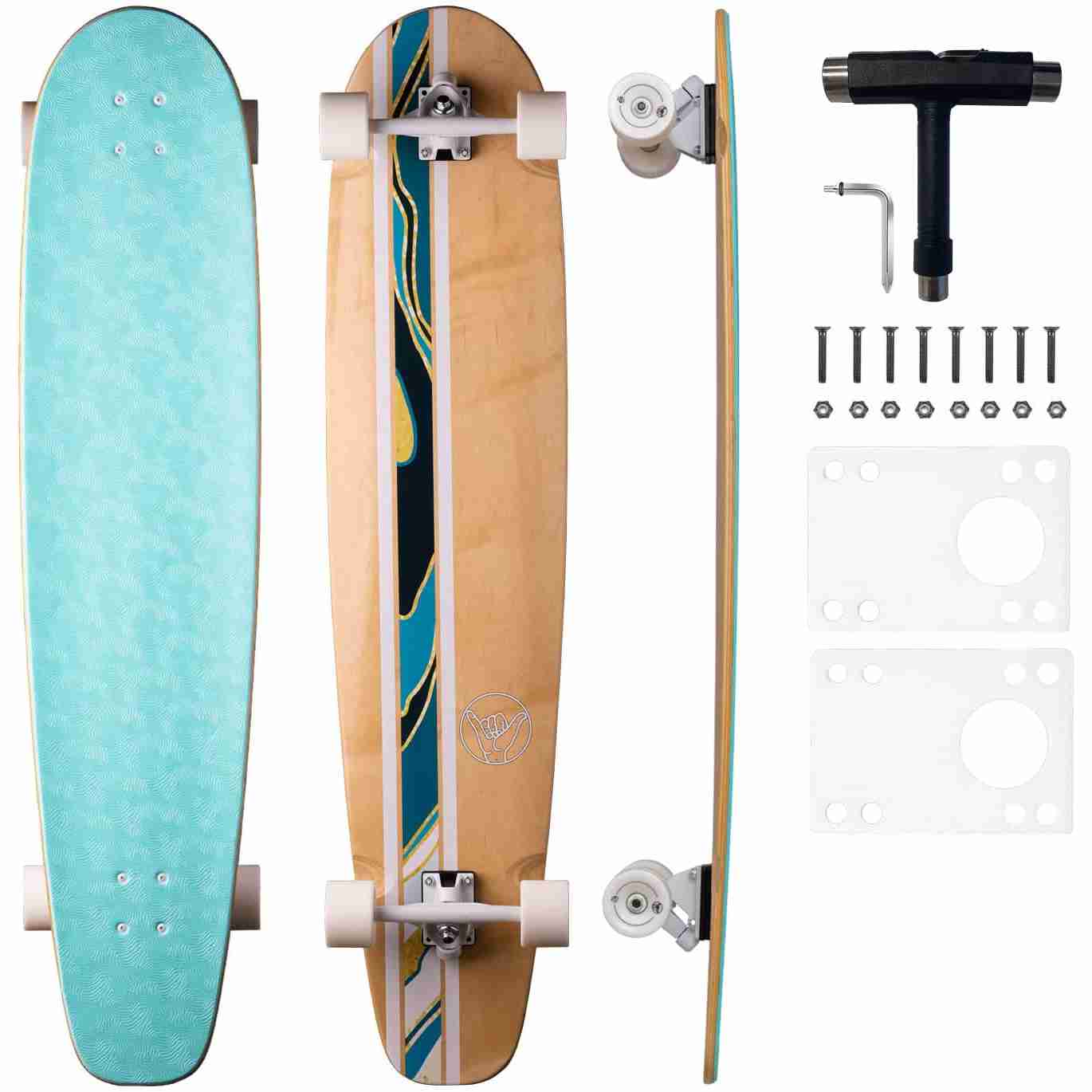 longboard-skateboard with cash back rebate